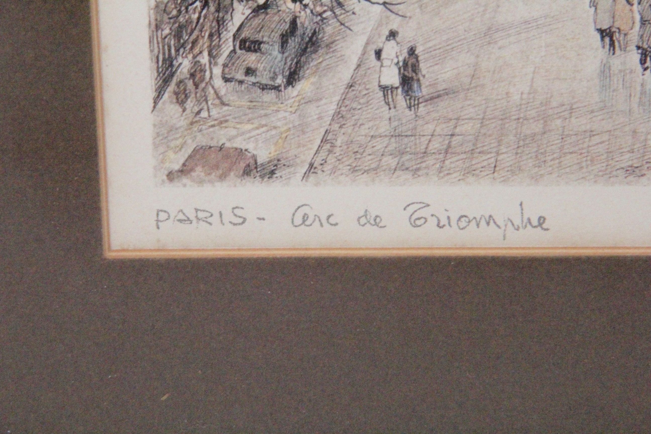 Ortiz Alfau Signed Offset Lithographs "Tour Eiffel" and "Arc de Triomphe"