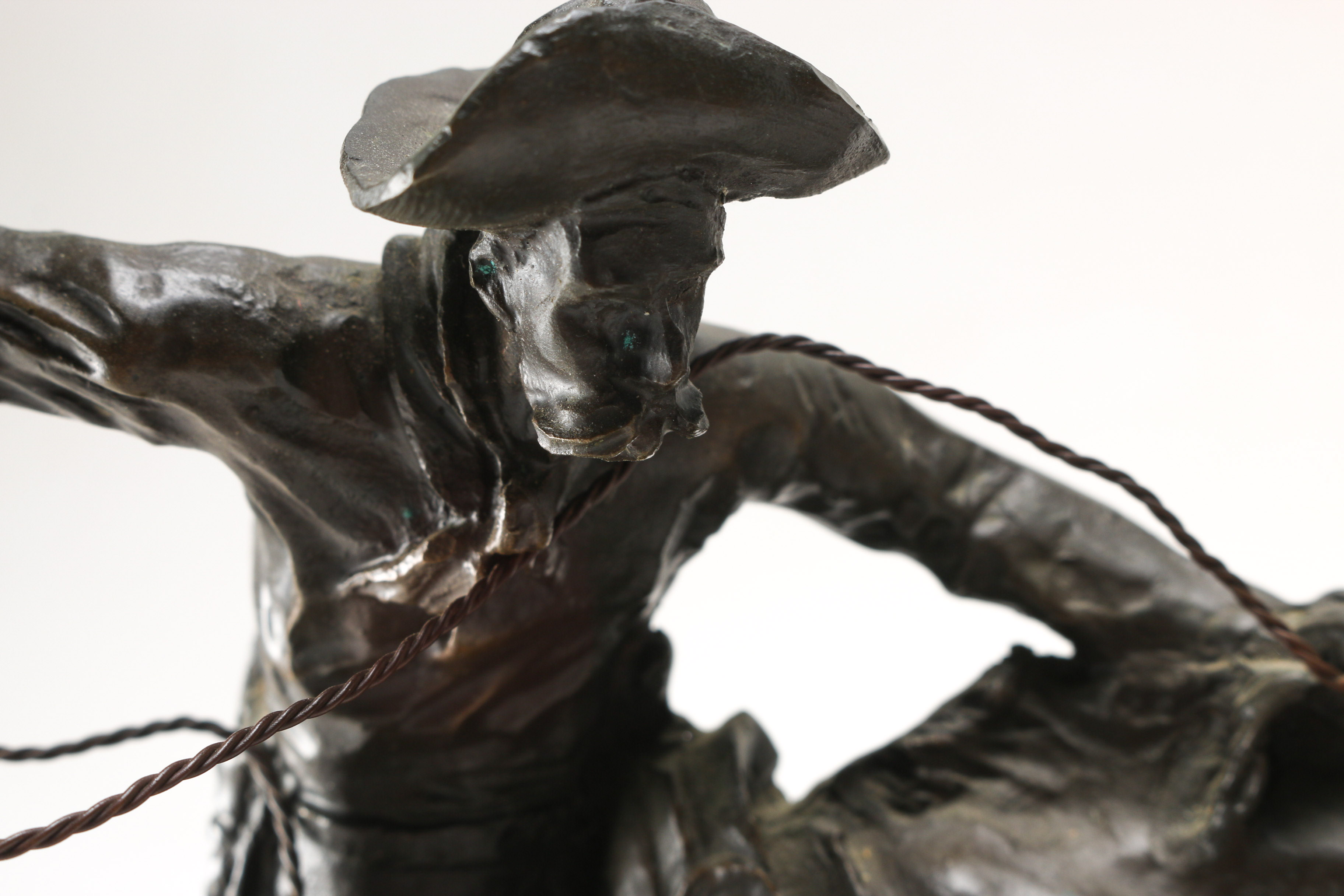 Frederic Remington Bronze Reproduction Sculpture "Bronco Buster"