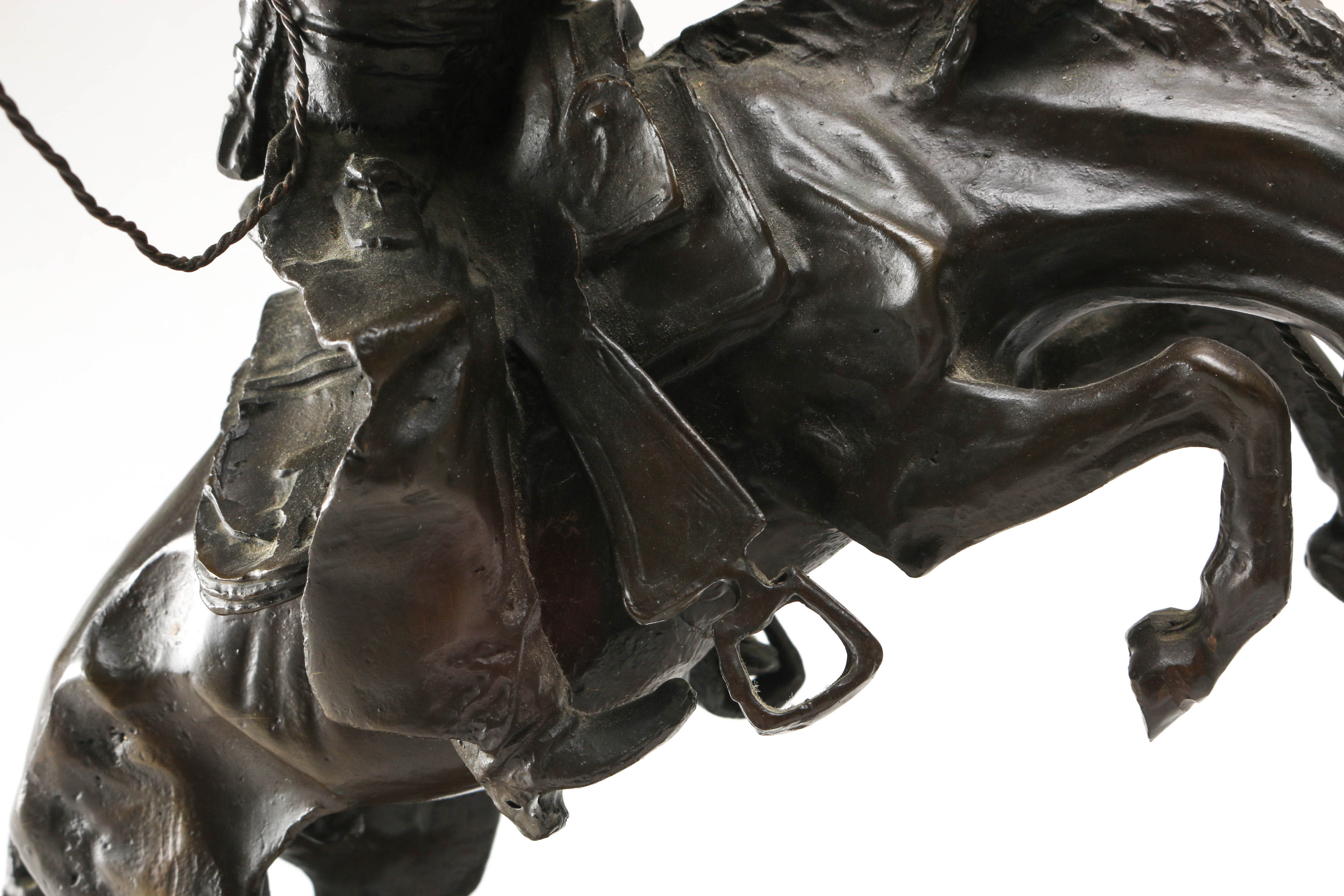 Frederic Remington Bronze Reproduction Sculpture "Bronco Buster"