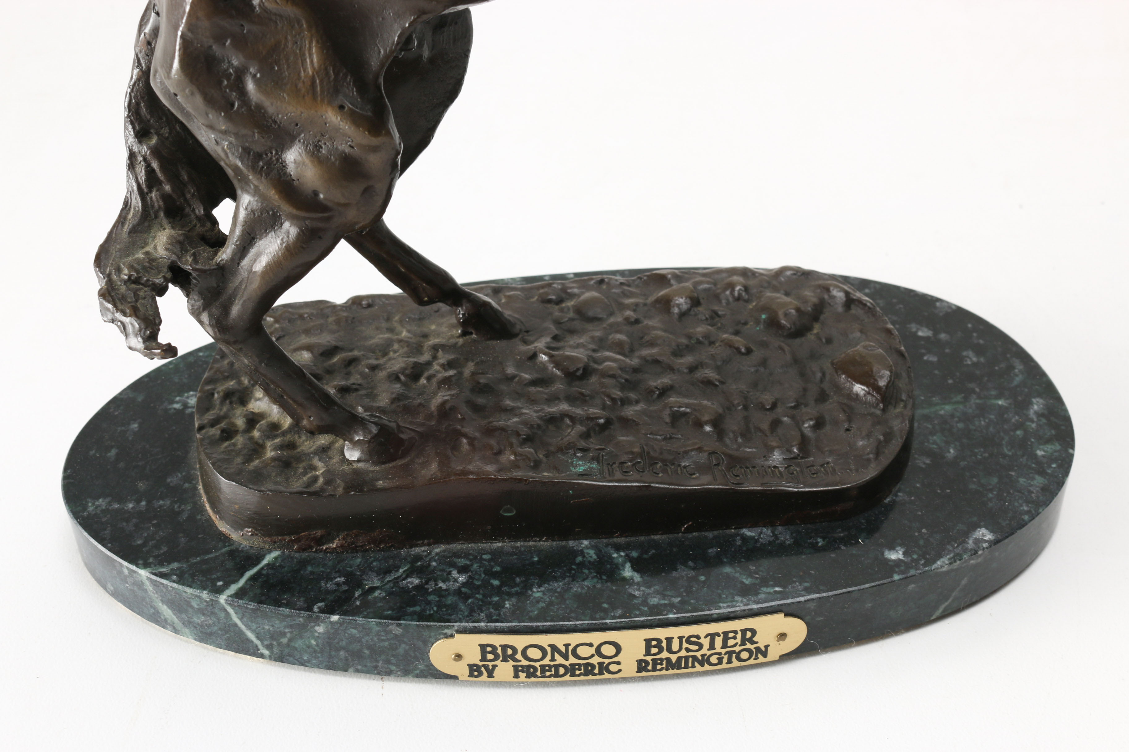 Frederic Remington Bronze Reproduction Sculpture "Bronco Buster"