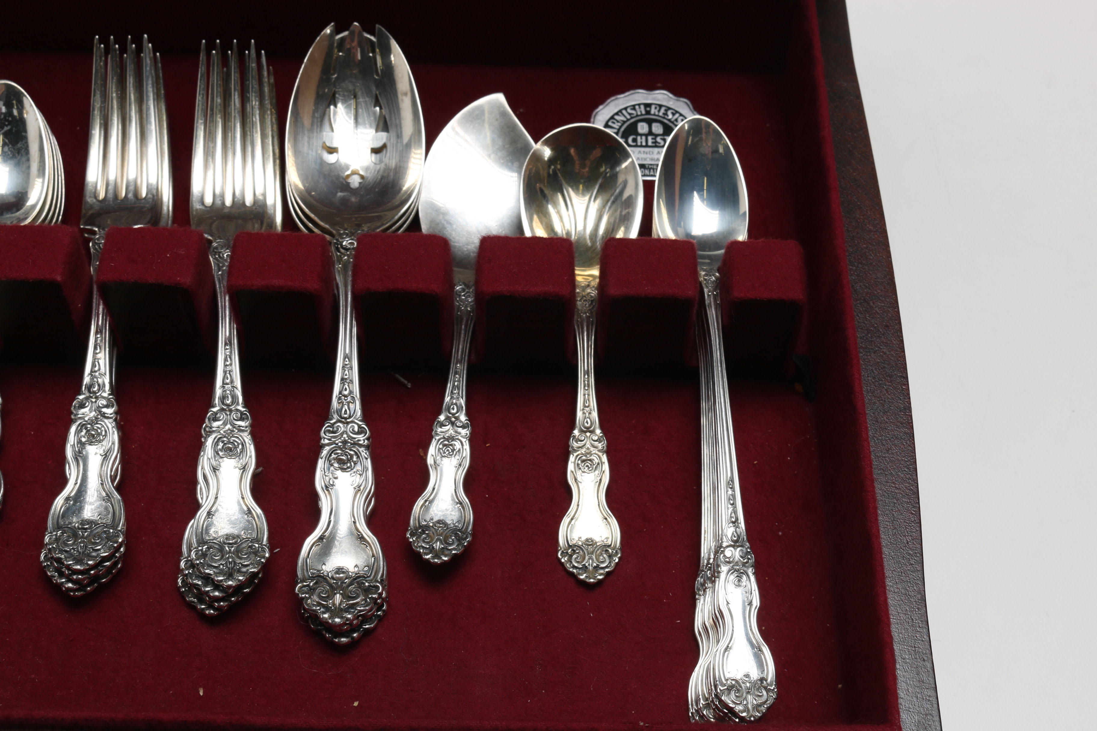 Wallace Sterling Silver Flatware in the "Royal Rose" Pattern