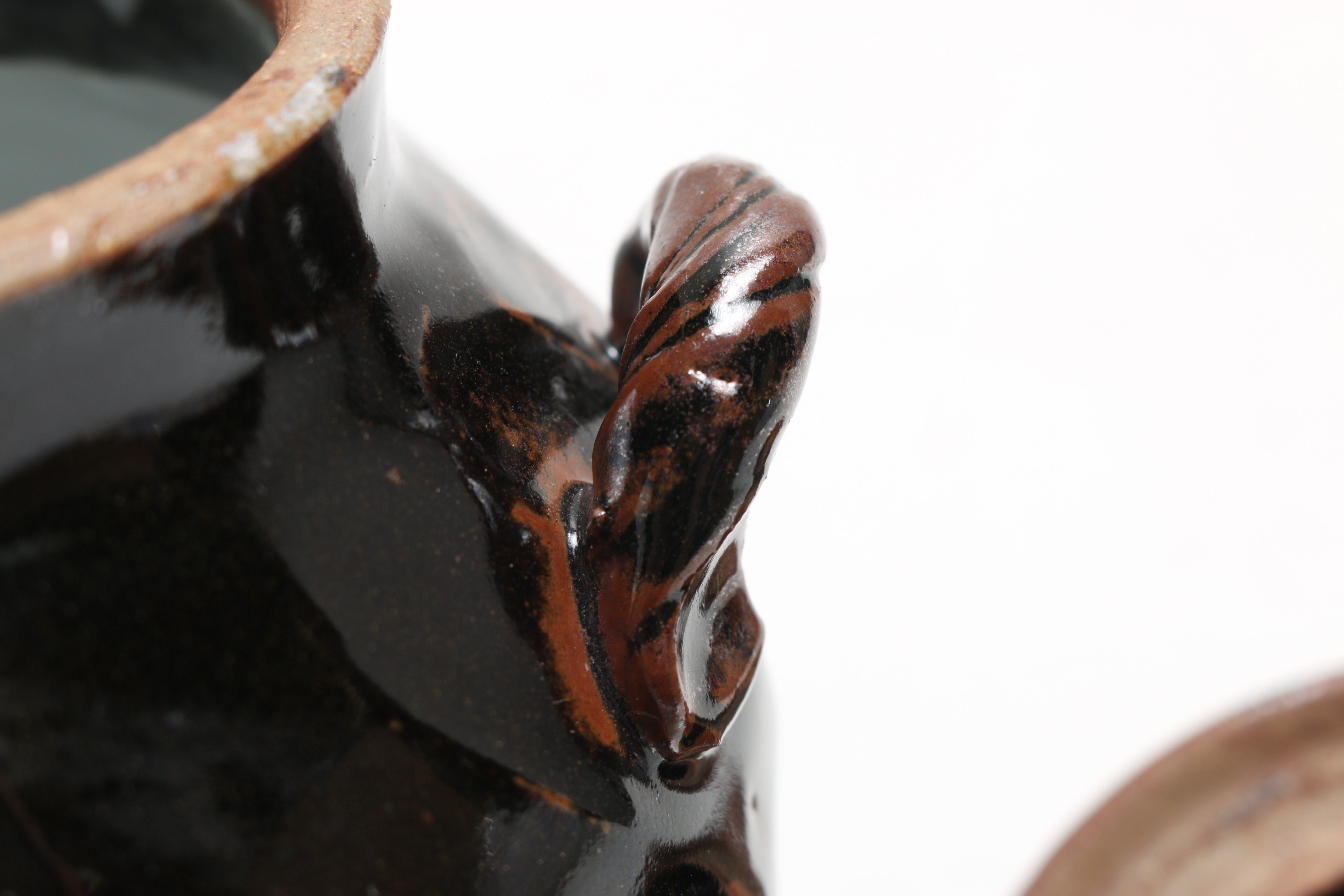 Pottery Tea Pot and Urn Pair