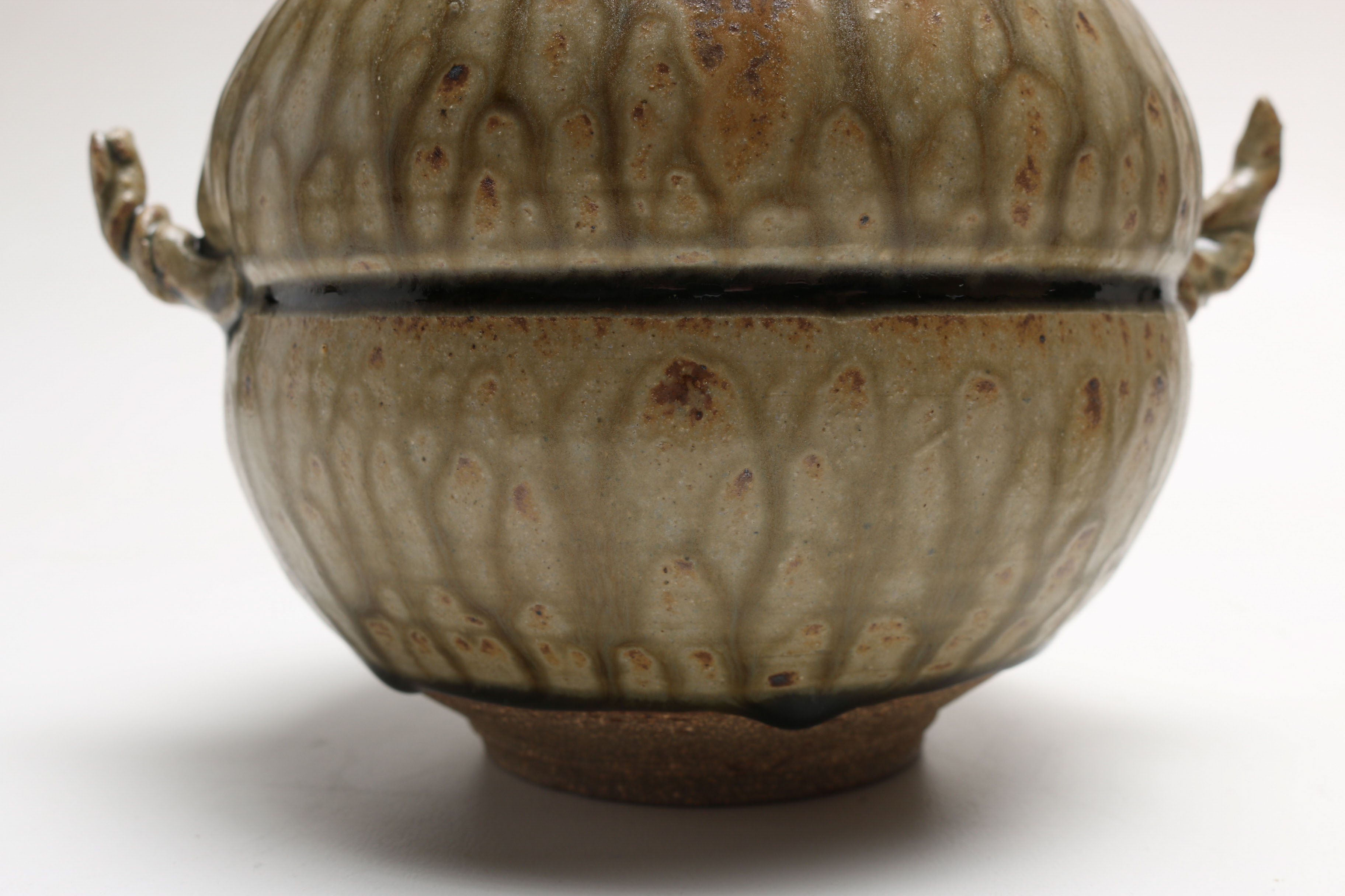 Pottery Tea Pot and Urn Pair