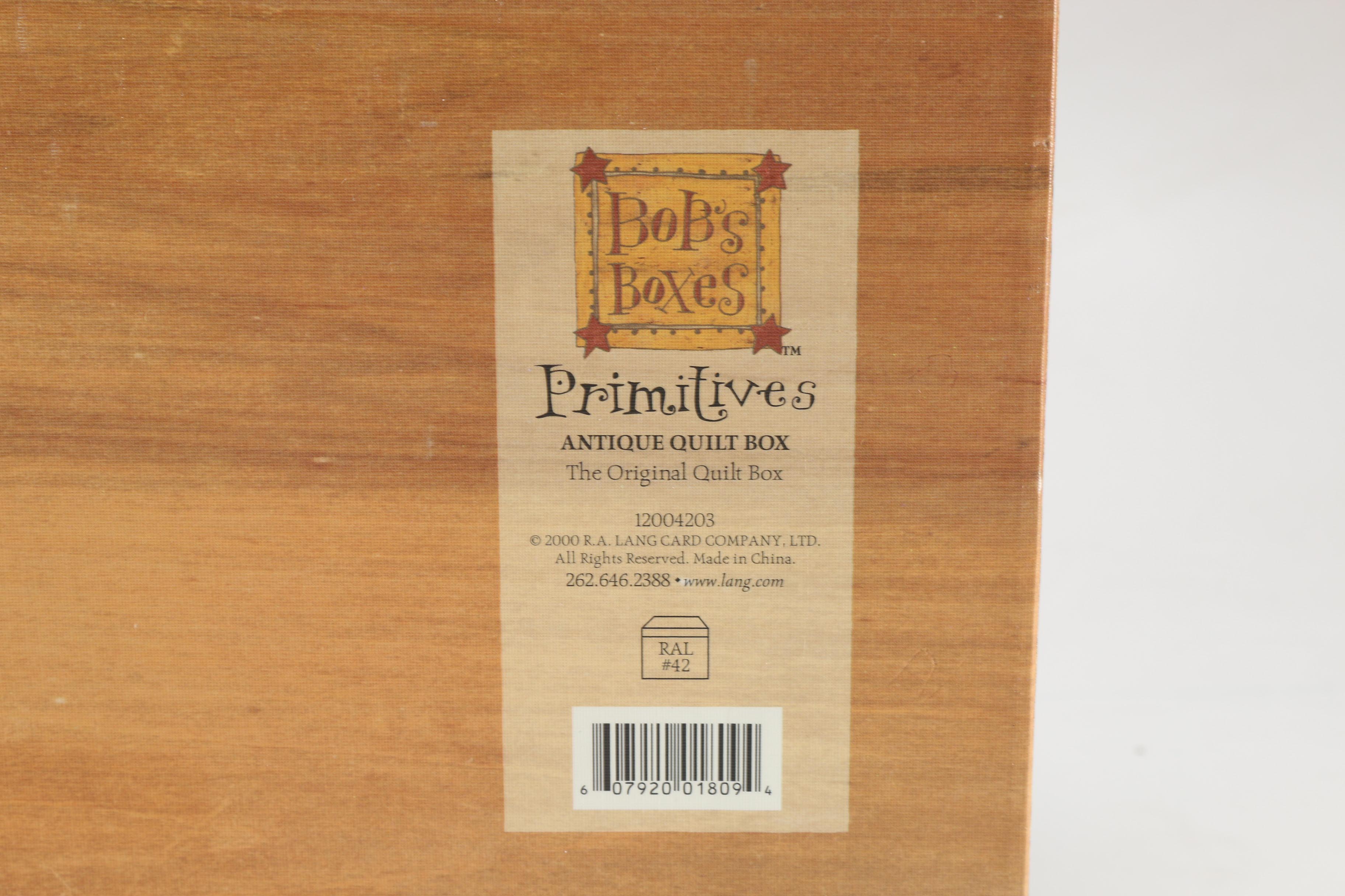 Wooden Quilt Box with Distressed Finish