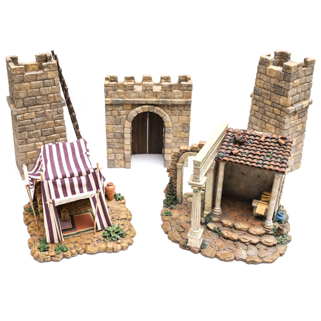 Collection of Four Fontanini Buildings