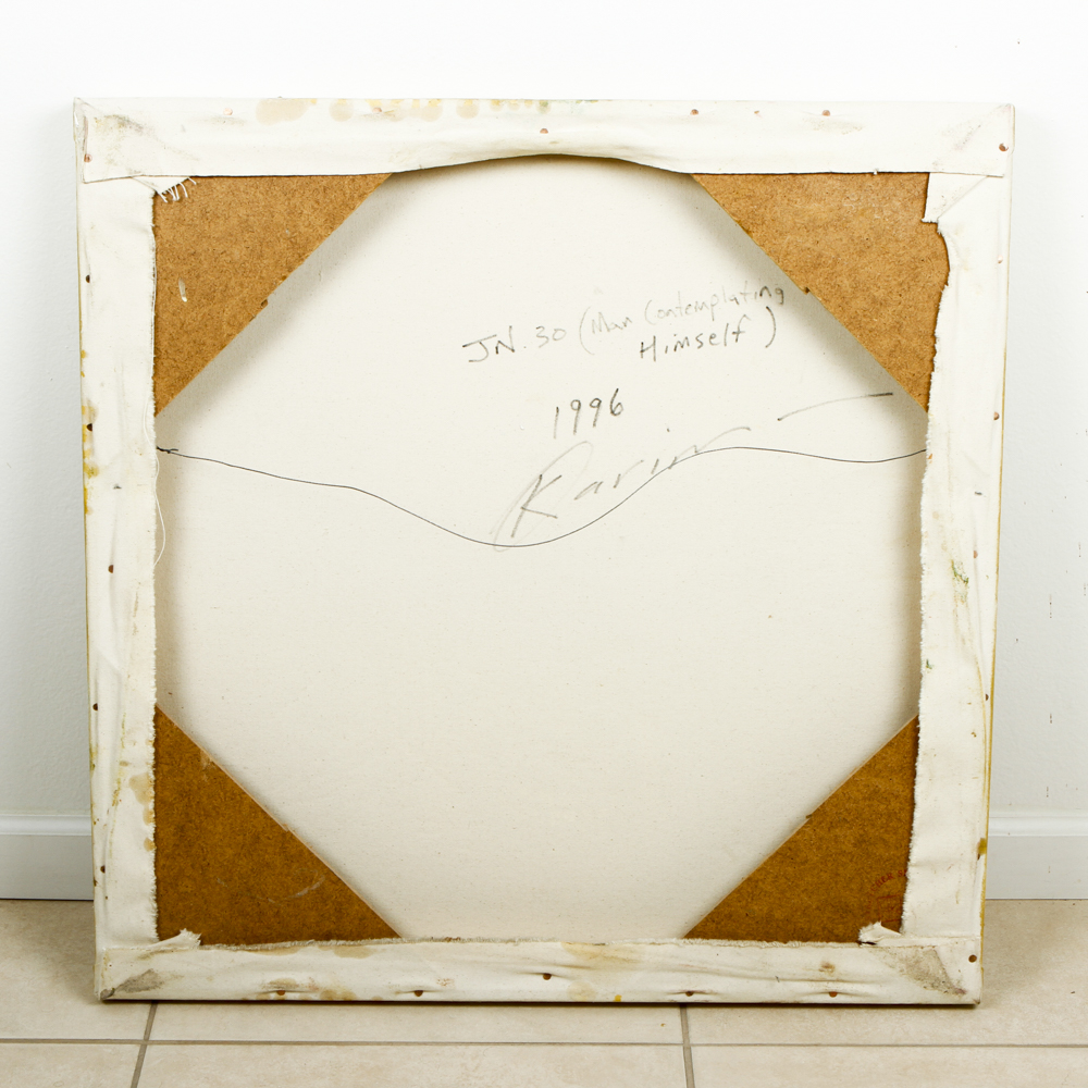 "Man Contemplating Himself" by Karim Hamid