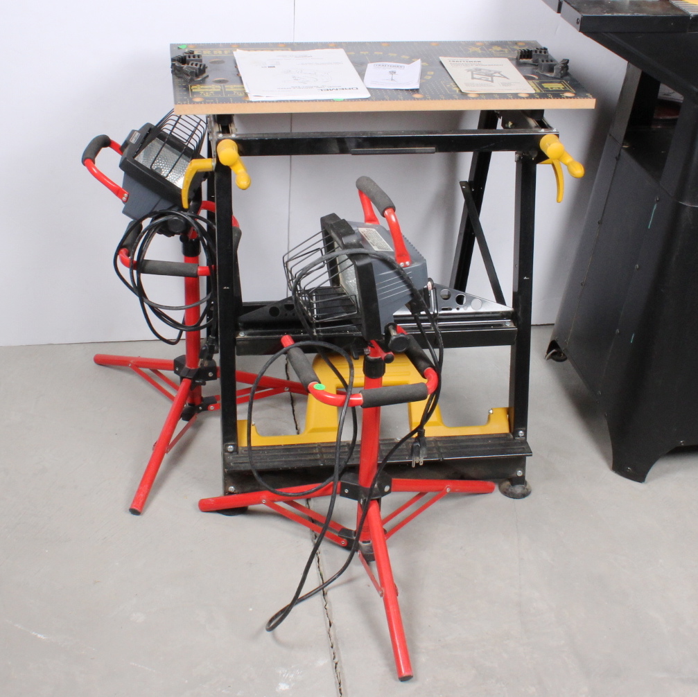 Craftsman "Professional" Workbench and Halogen Worklights