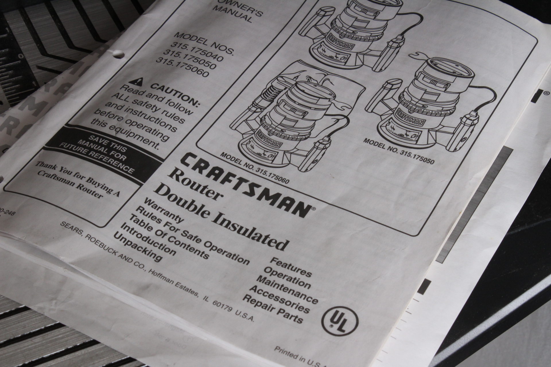 Craftsman Router and Professional Stand