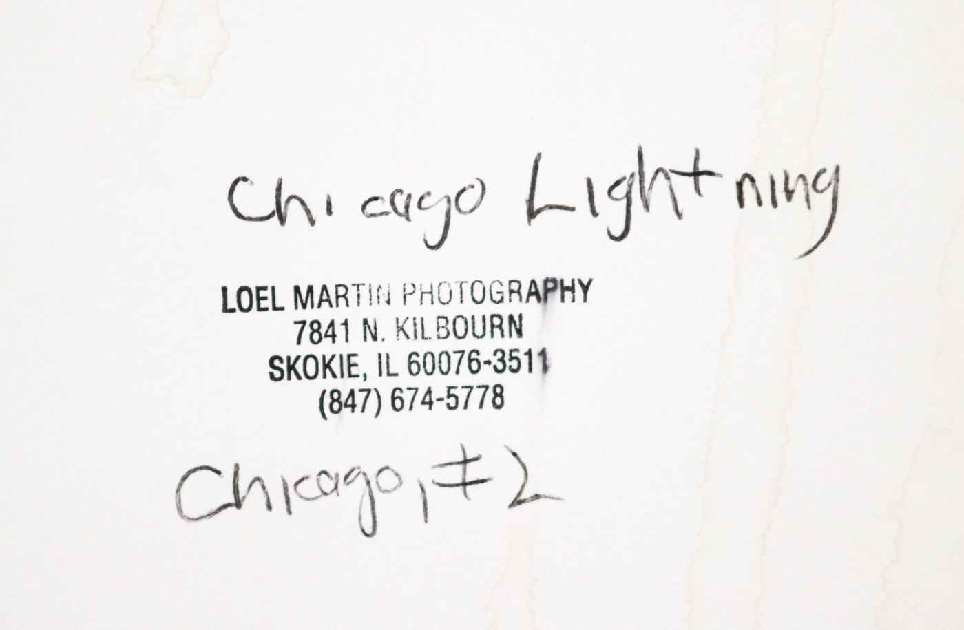 Loel Martin Photograph "Chicago Lightening"