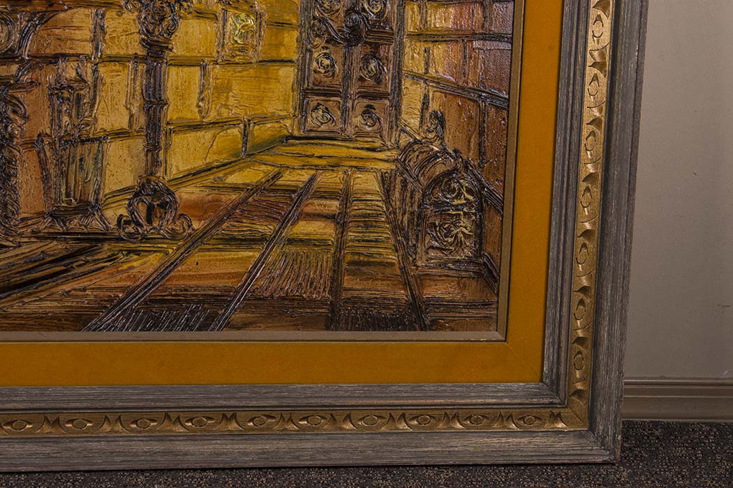 Van Hoople Signed Impasto Style Oil On Board Painting