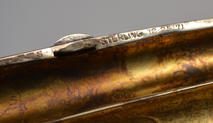 Vintage Engraved Sterling Silver Cigar Case