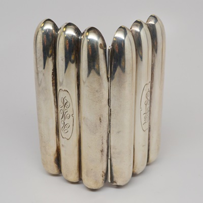 Vintage Engraved Sterling Silver Cigar Case