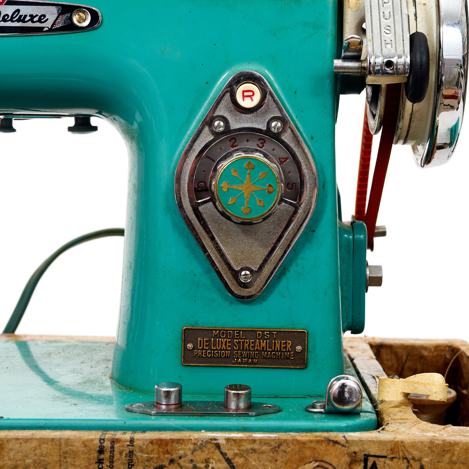 Vintage Hilton Deluxe Sewing Machine with Custom Decoupage Case