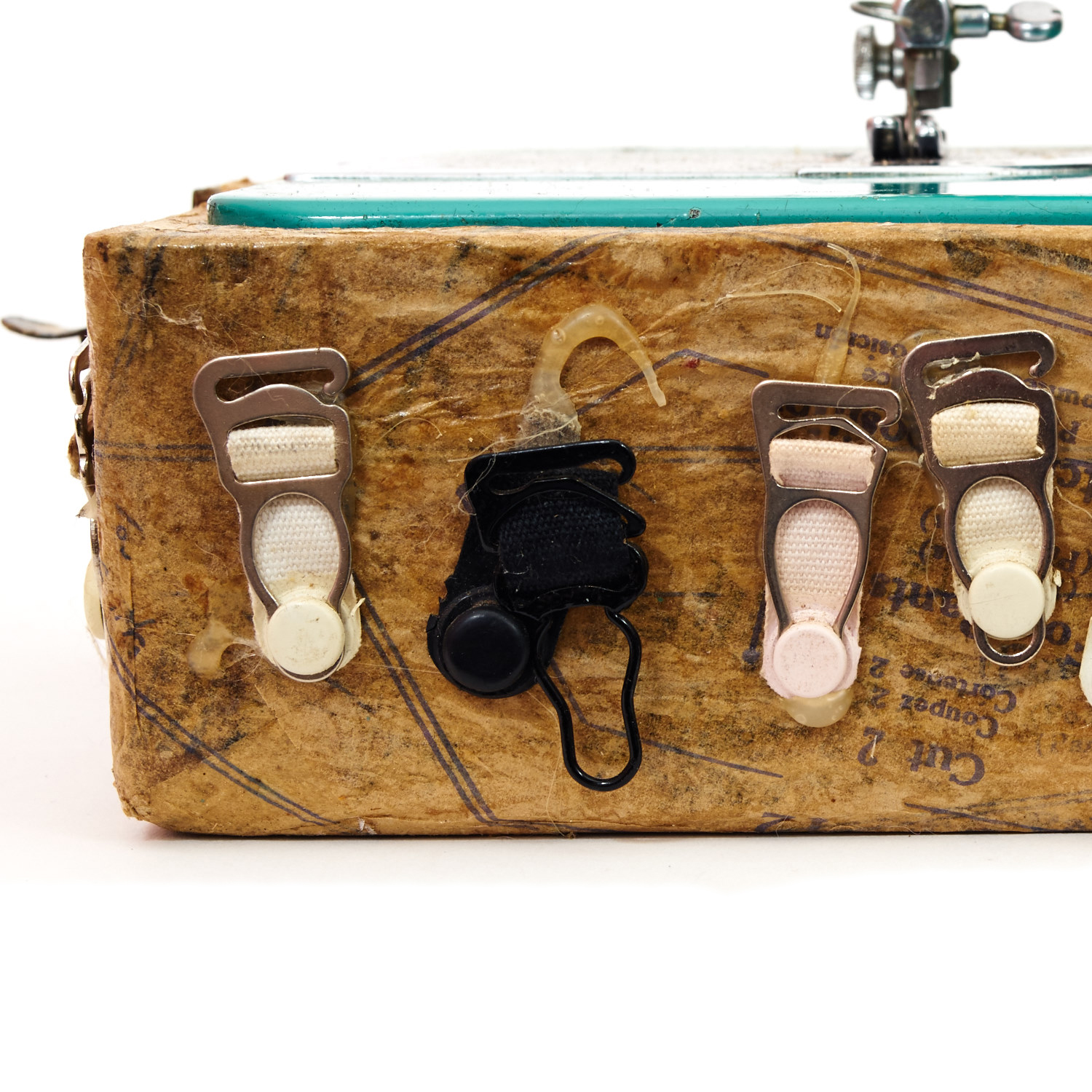 Vintage Hilton Deluxe Sewing Machine with Custom Decoupage Case