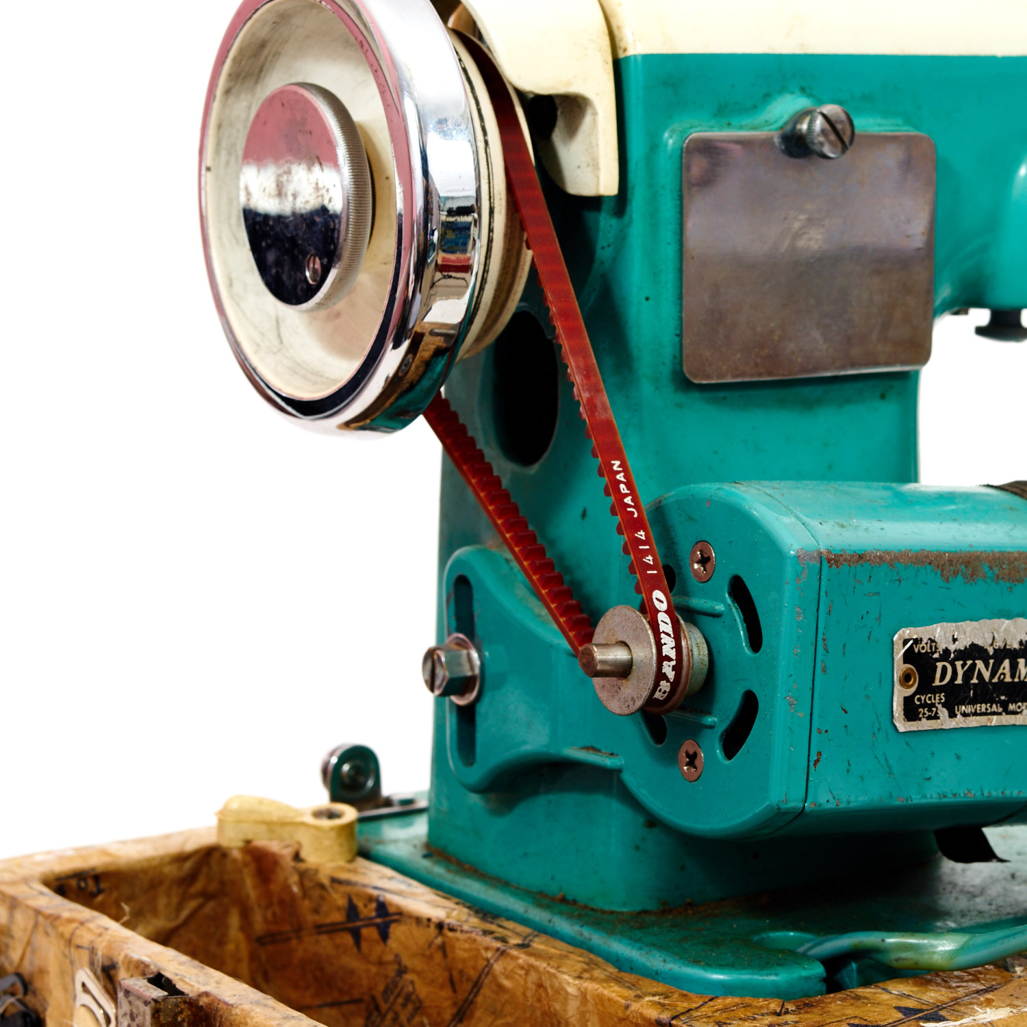 Vintage Hilton Deluxe Sewing Machine with Custom Decoupage Case