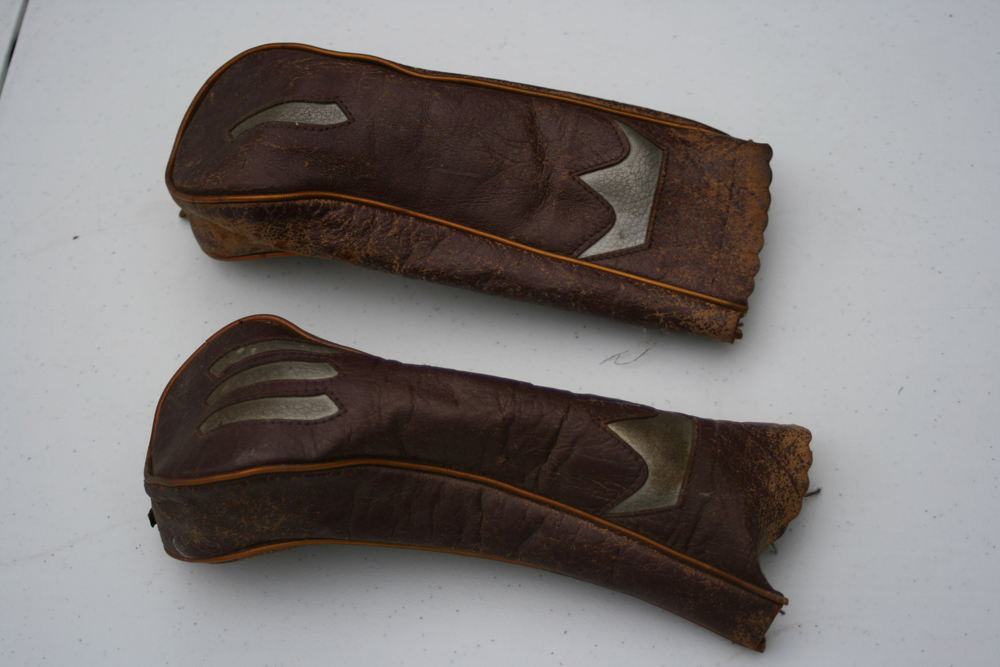 Vintage Golf Clubs with Bag and Caddy