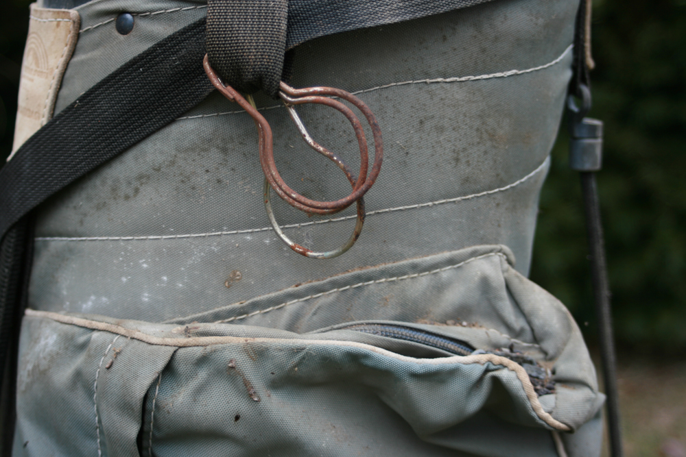 Vintage Golf Clubs with Bag and Caddy