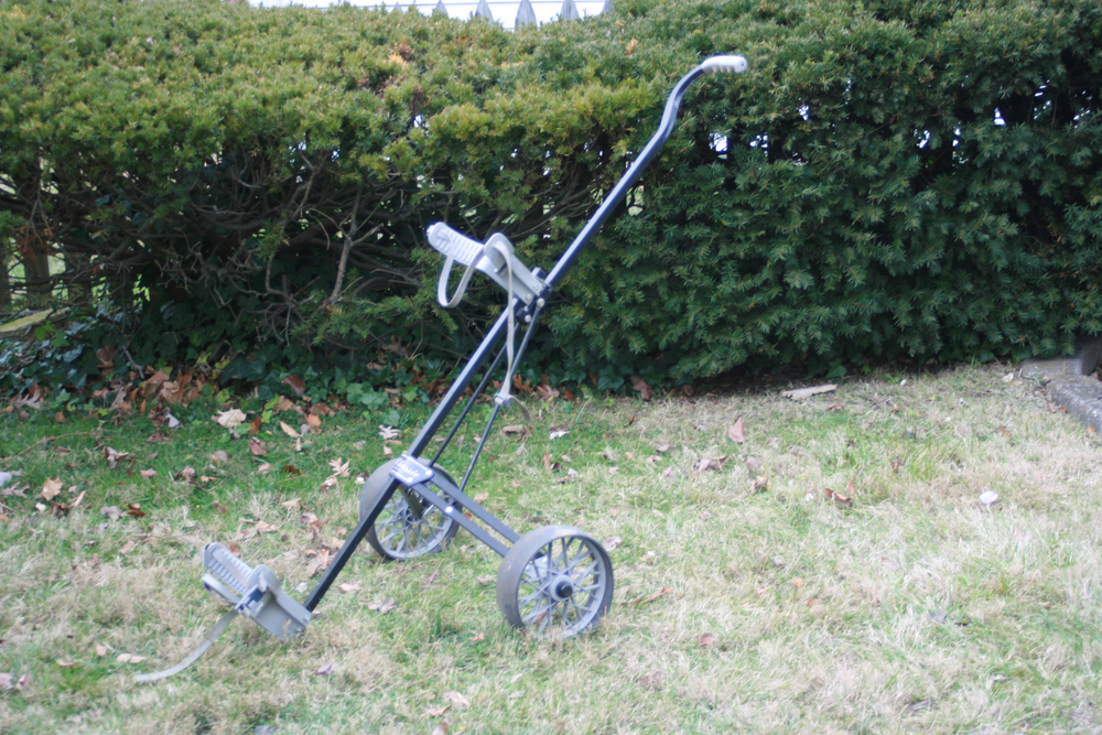 Vintage Golf Clubs with Bag and Caddy