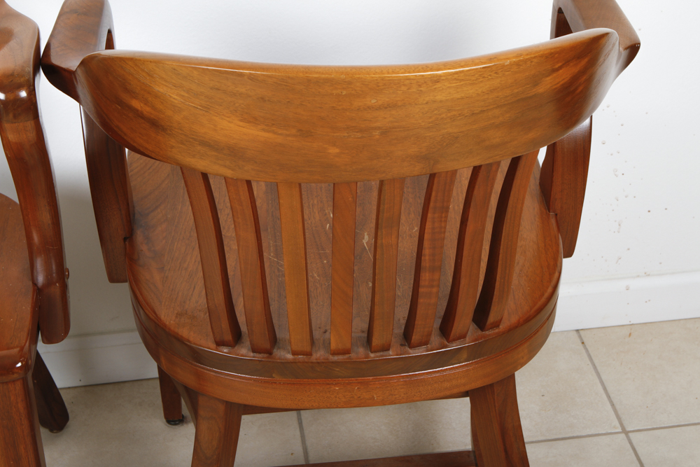 Pair of Vintage Taylor Chair Co. Oak Library Chairs