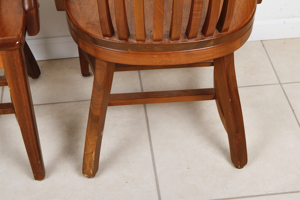 Pair of Vintage Taylor Chair Co. Oak Library Chairs