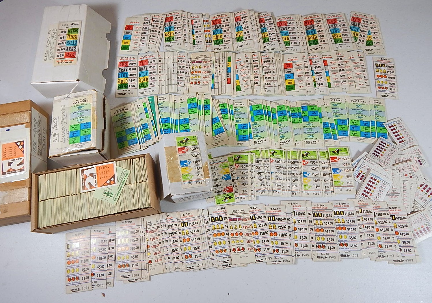 Large Lot of Vintage Tear Off Tickets