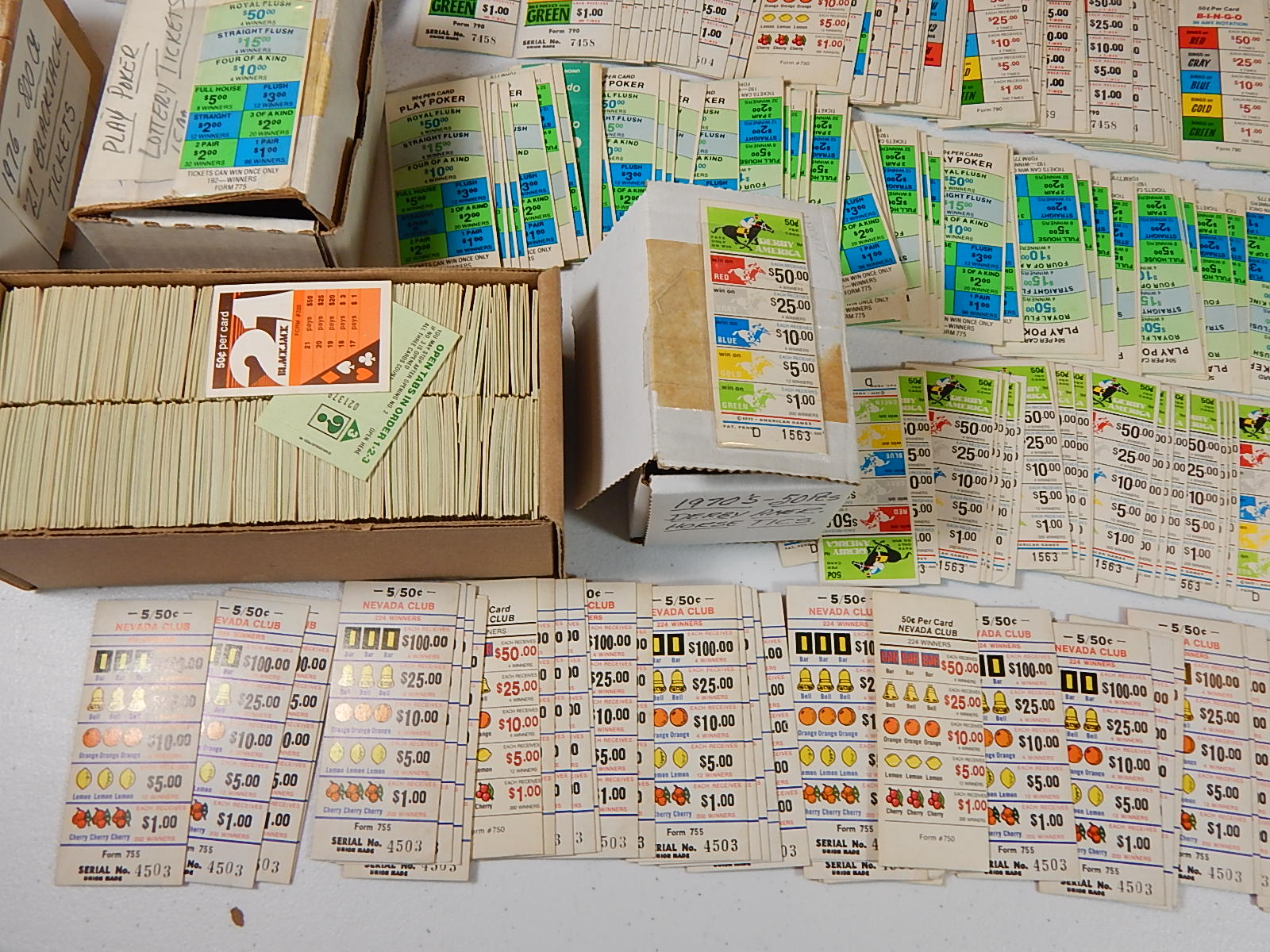 Large Lot of Vintage Tear Off Tickets
