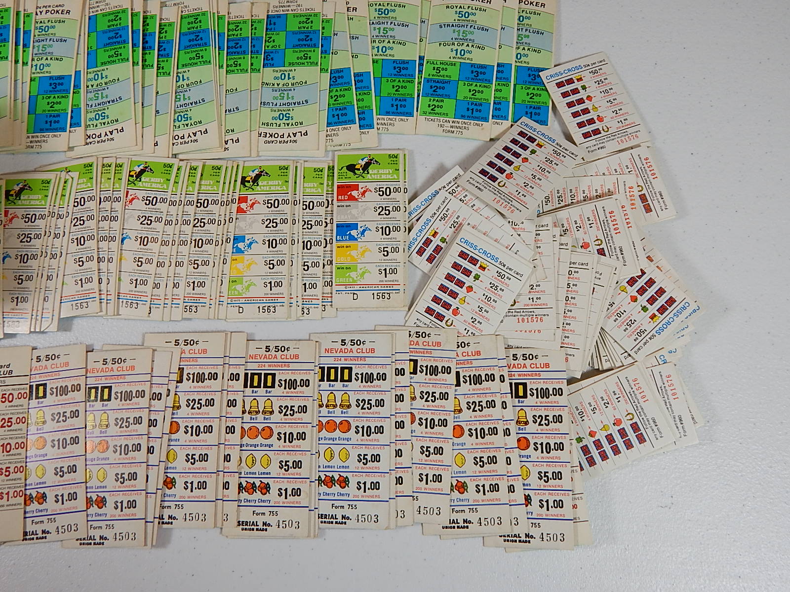 Large Lot of Vintage Tear Off Tickets