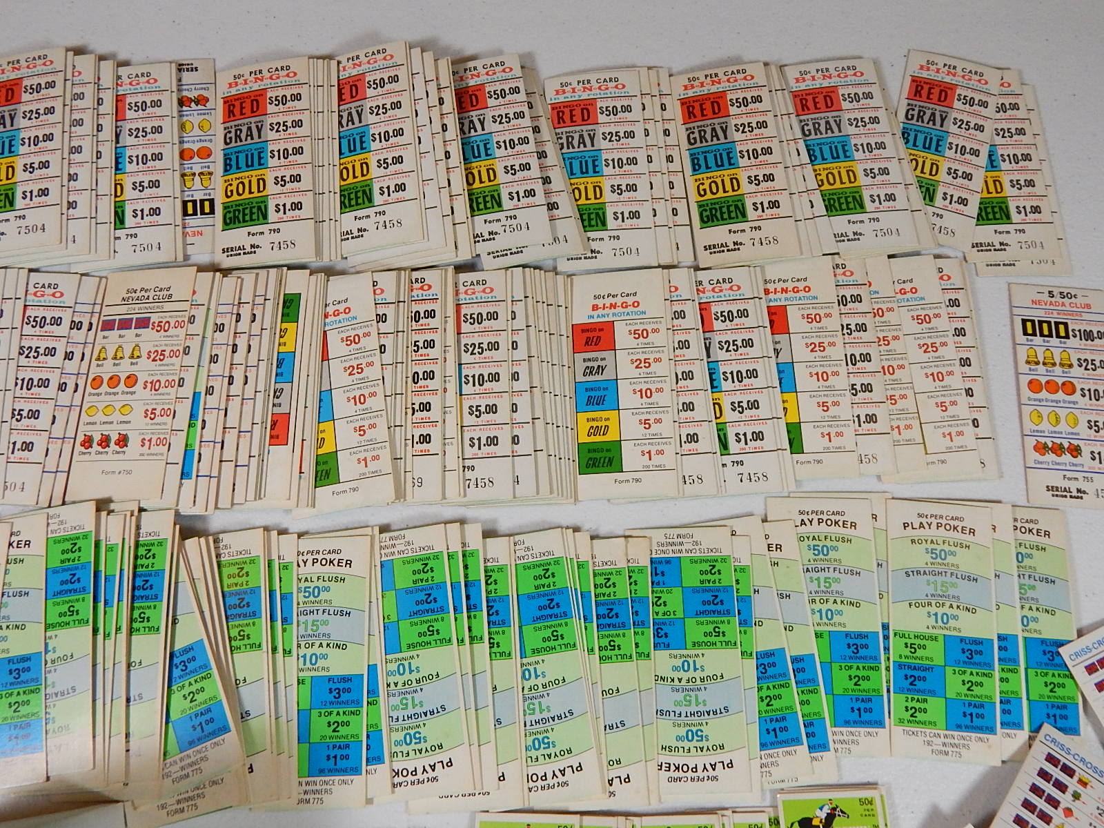 Large Lot of Vintage Tear Off Tickets