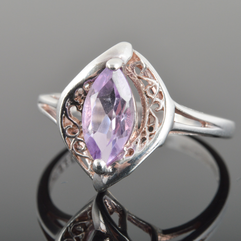 Sterling Silver Amethyst Ring by Avon