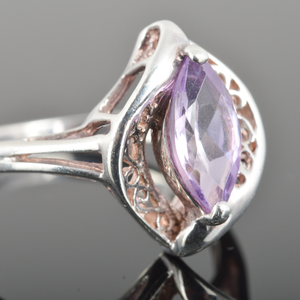 Sterling Silver Amethyst Ring by Avon