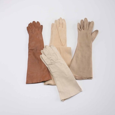 Vintage Elbow Length Leather Gloves Vintage Elbow Length Leather Gloves