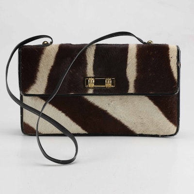 1950s Zebra Hide Handbag 1950s Zebra Hide Handbag