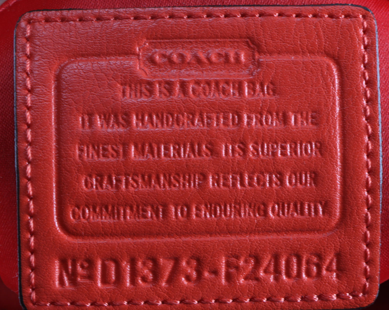 Orange Trim Coach Handbag with Wallet