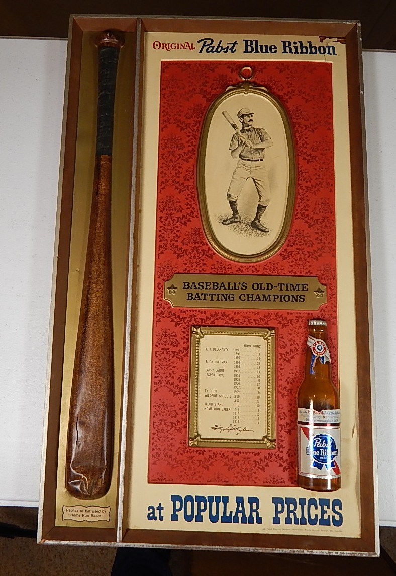 Vintage Plastic Pabst Blue Ribbon Beer Advertising Signs