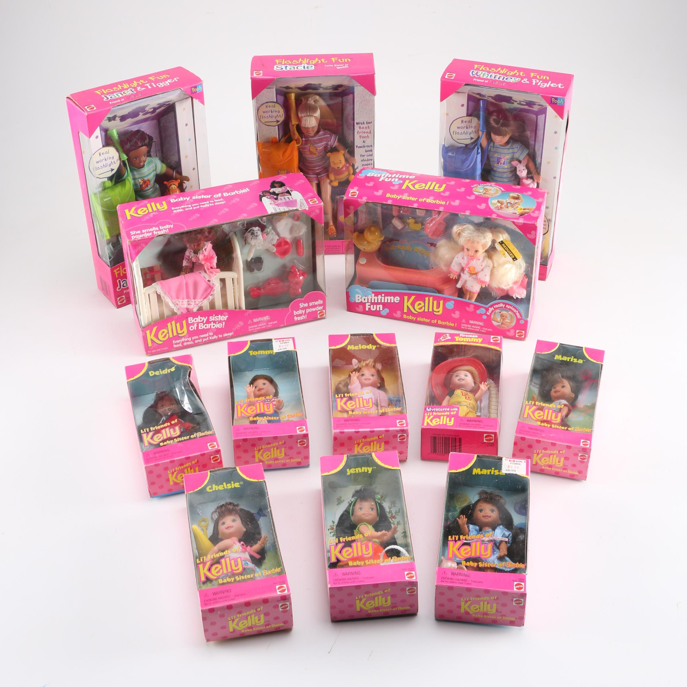 1990s Mattel Kelly and "Flashlight Fun" Stacie Dolls