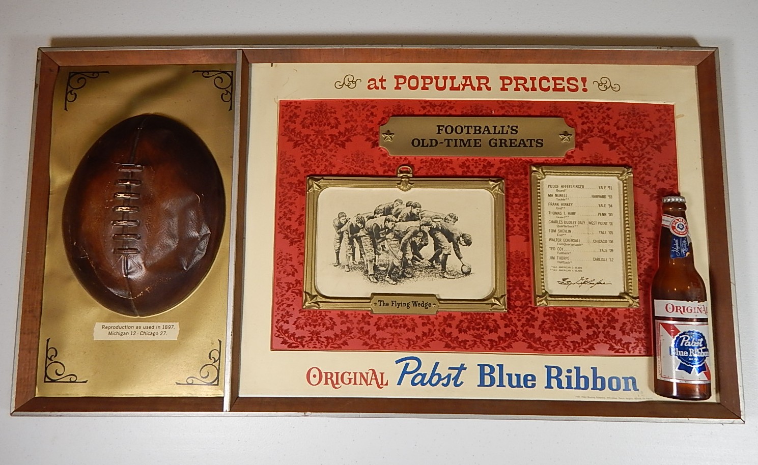 Vintage Plastic Pabst Blue Ribbon Beer Advertising Signs