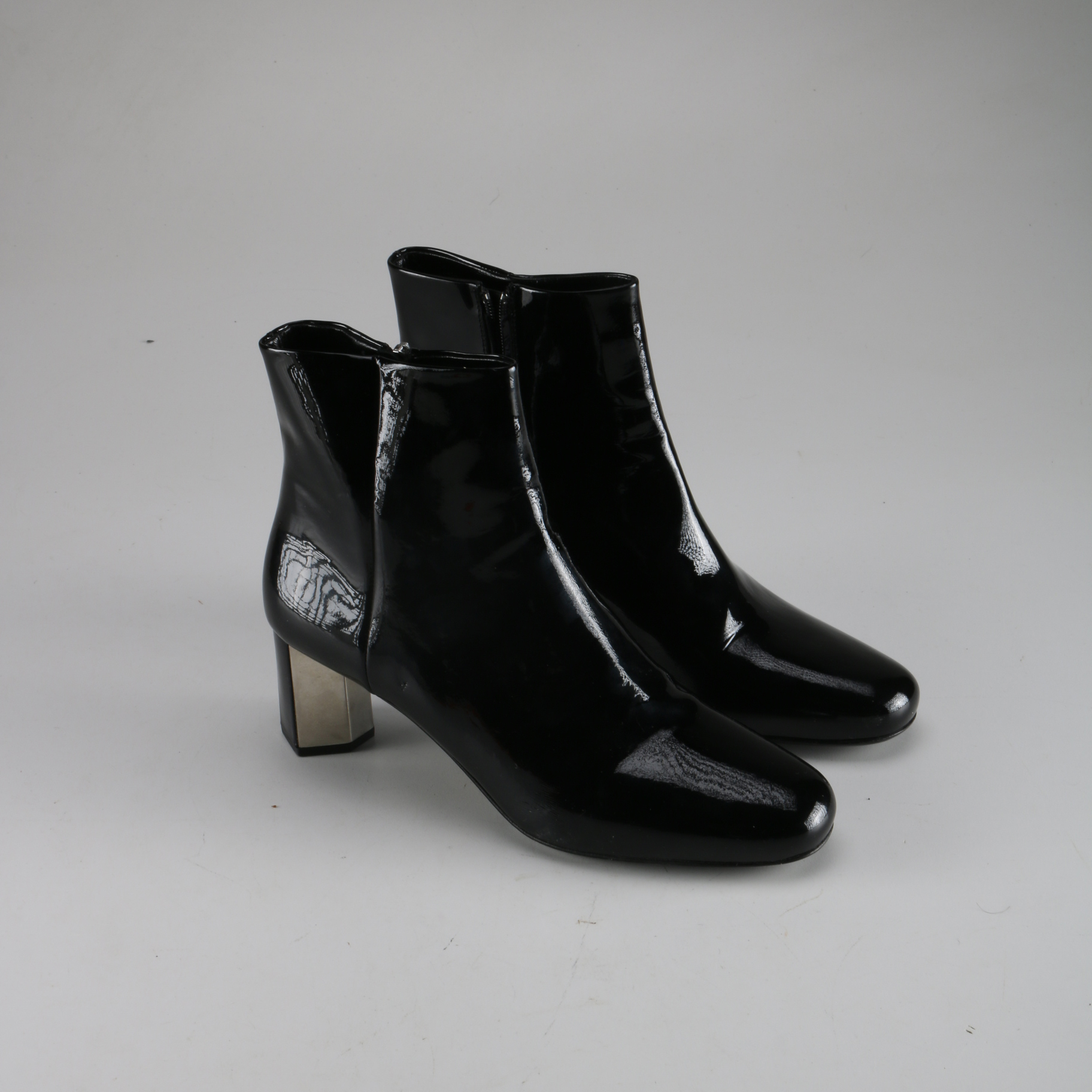 Women's Prada Black Patent Leather Ankle Boots