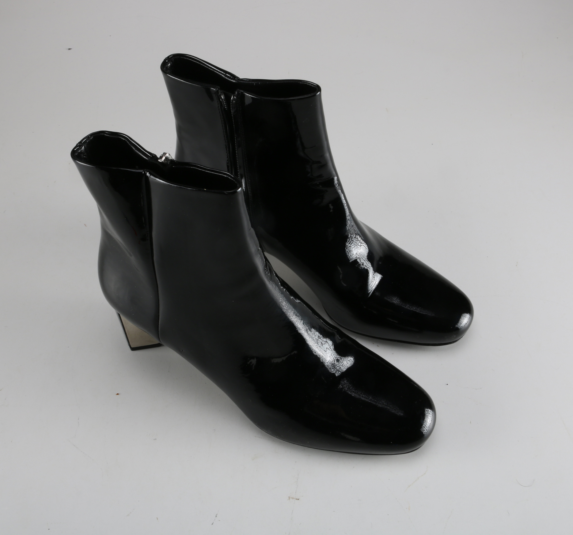 Women's Prada Black Patent Leather Ankle Boots