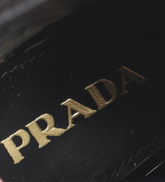 Women's Prada Black Patent Leather Ankle Boots