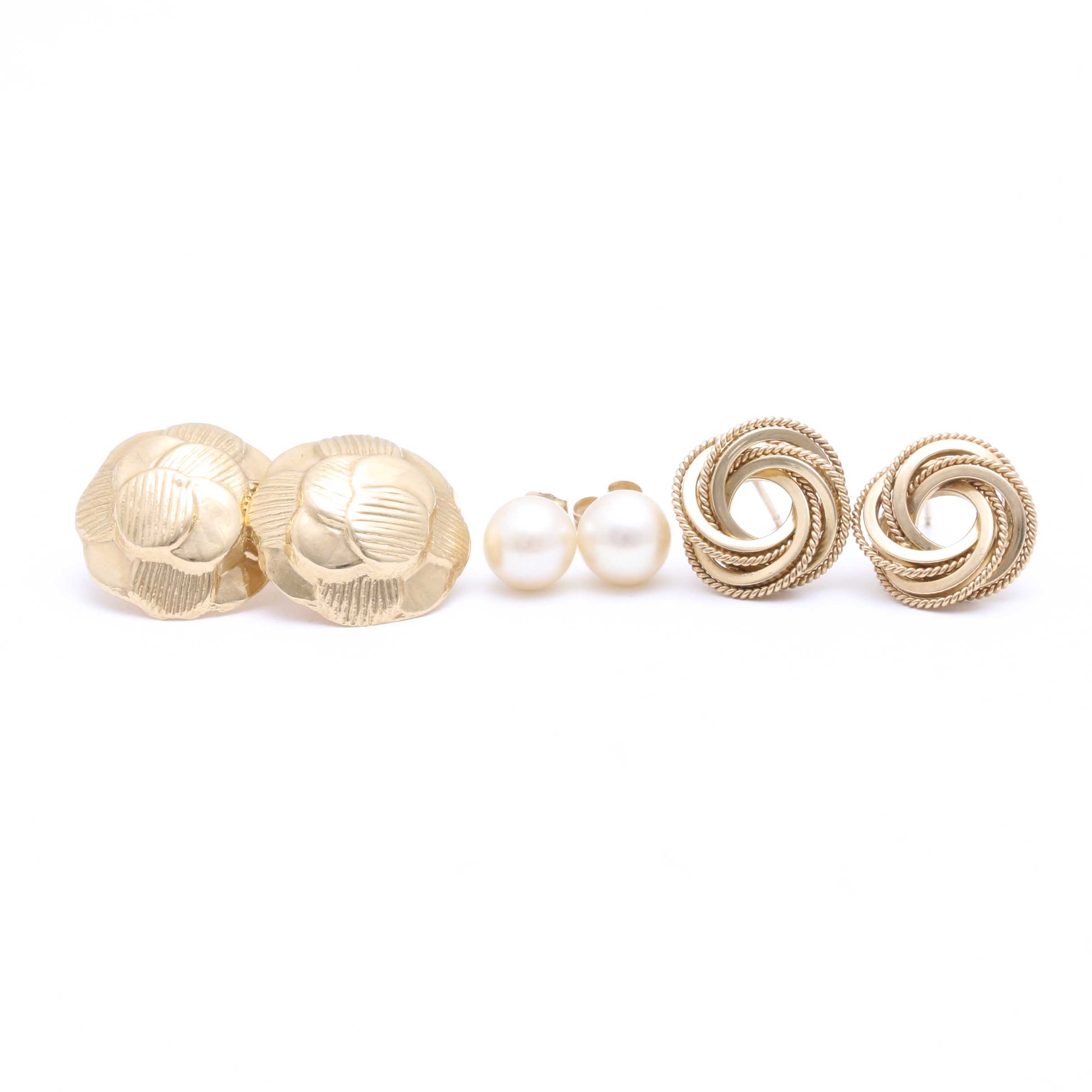 14K Yellow Gold Earrings