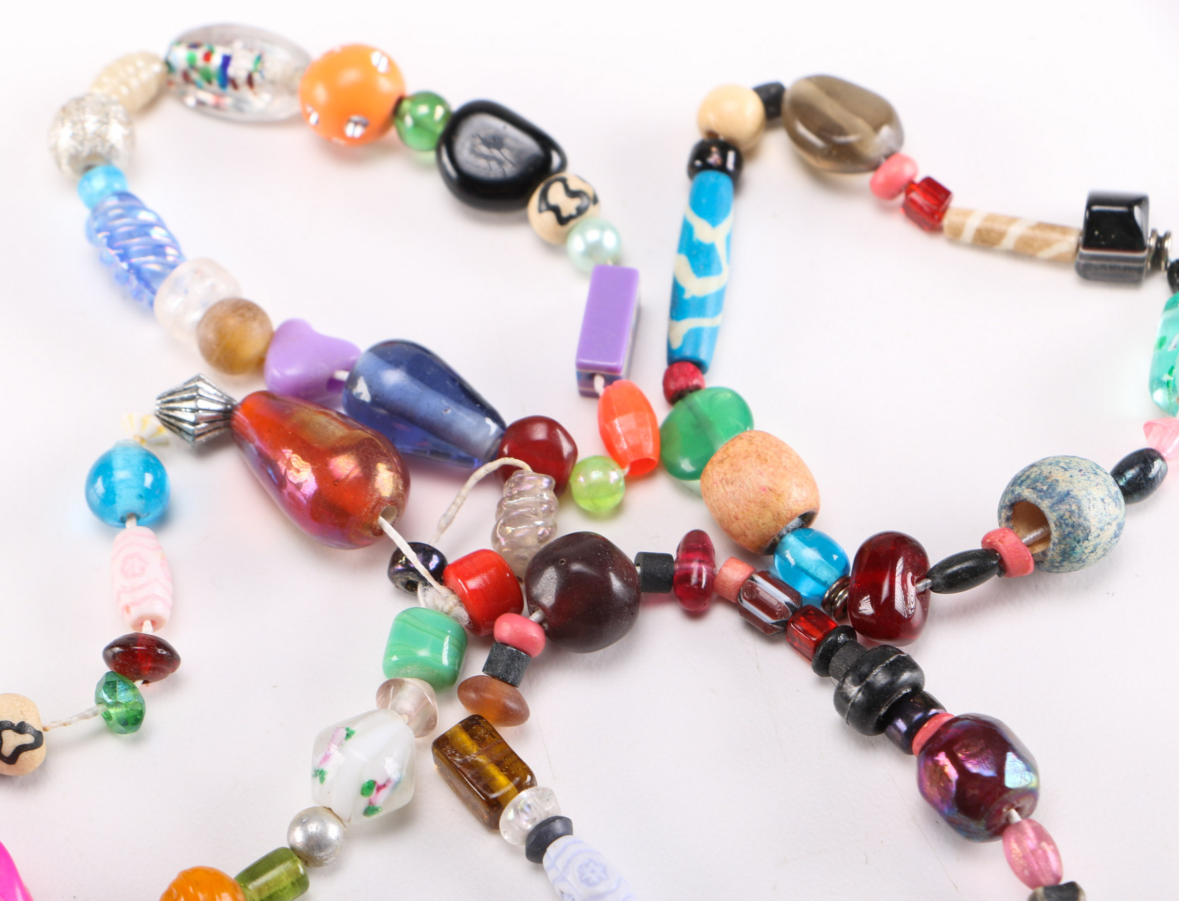 Assortment of Colorful Beaded and Stone Necklaces and Bracelets