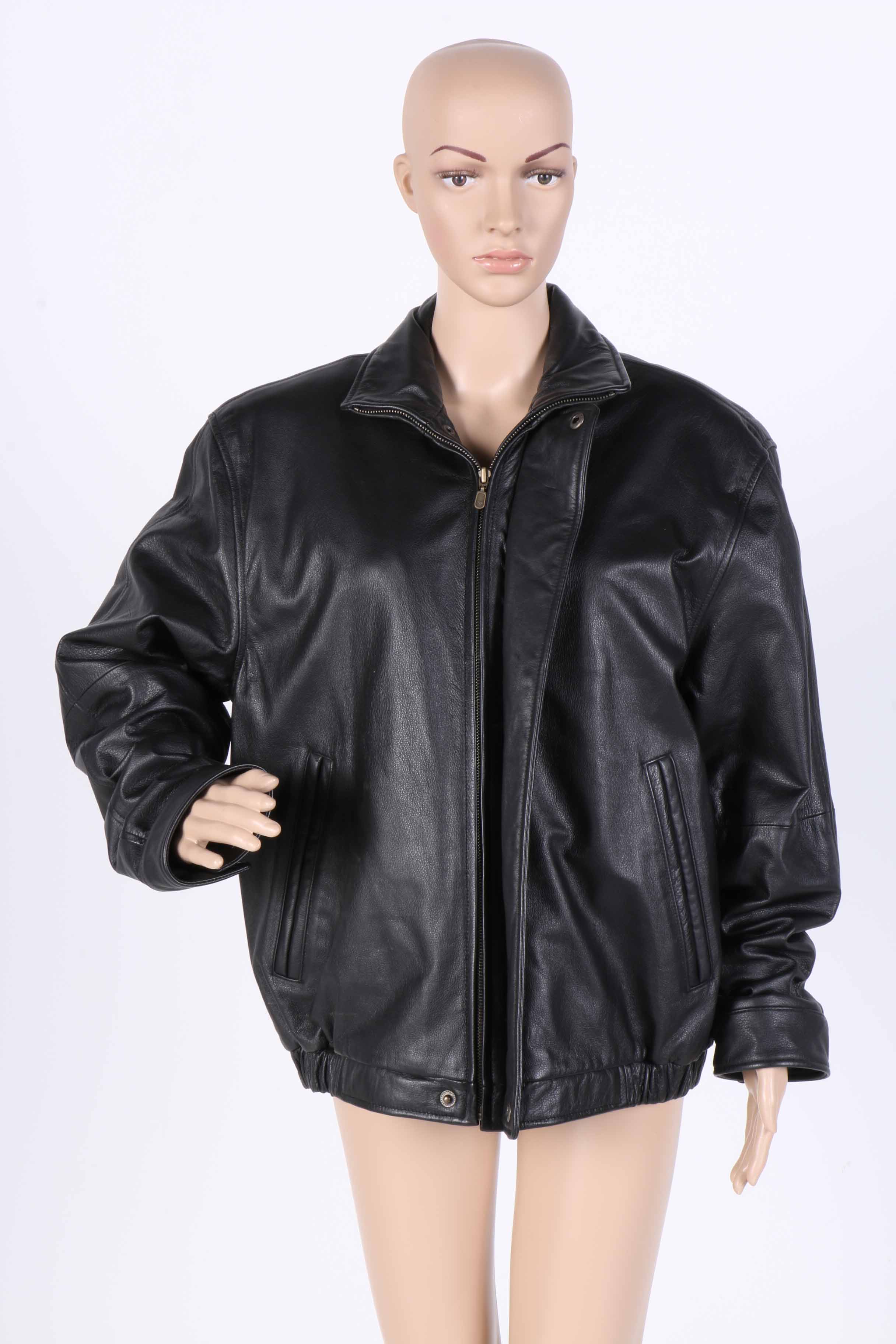 John Ashford Men's Black Leather Jacket