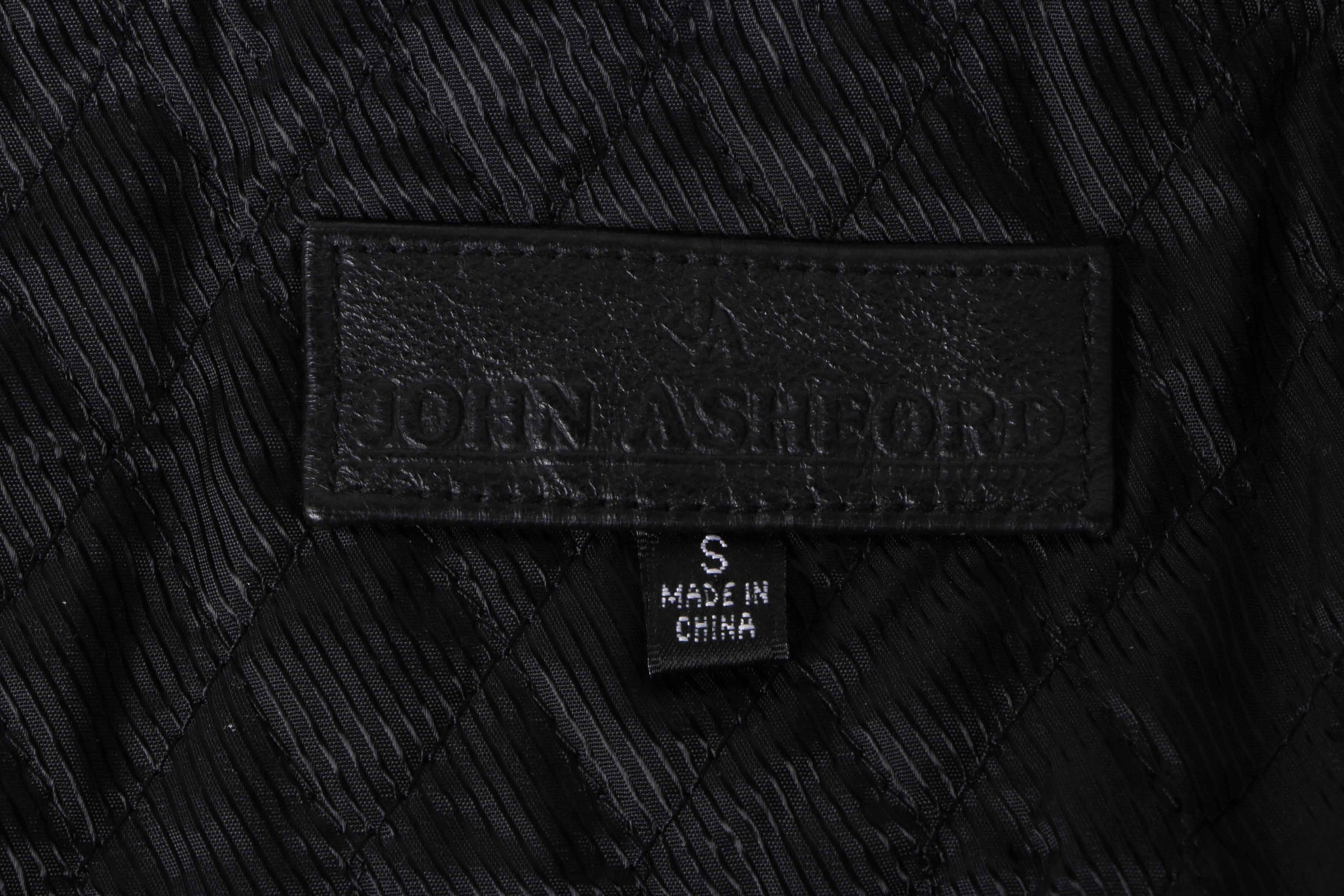 John Ashford Men's Black Leather Jacket