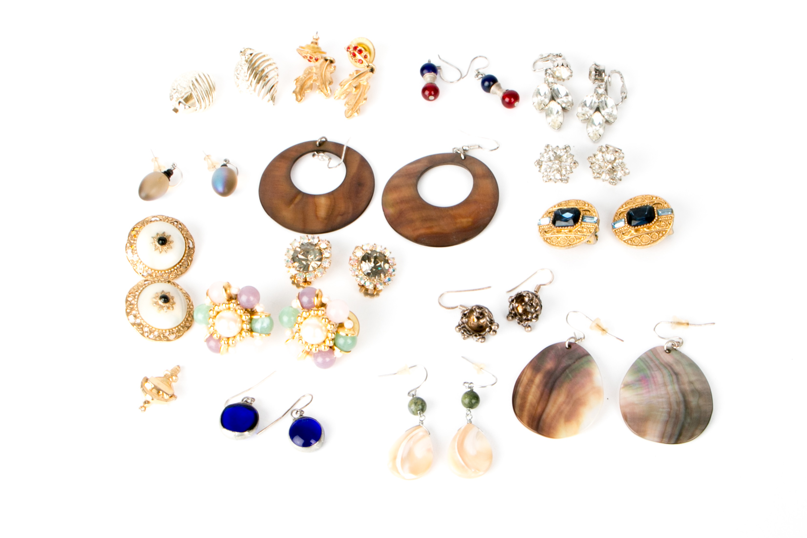 Collection of Fifteen Fashion Jewelry Earrings