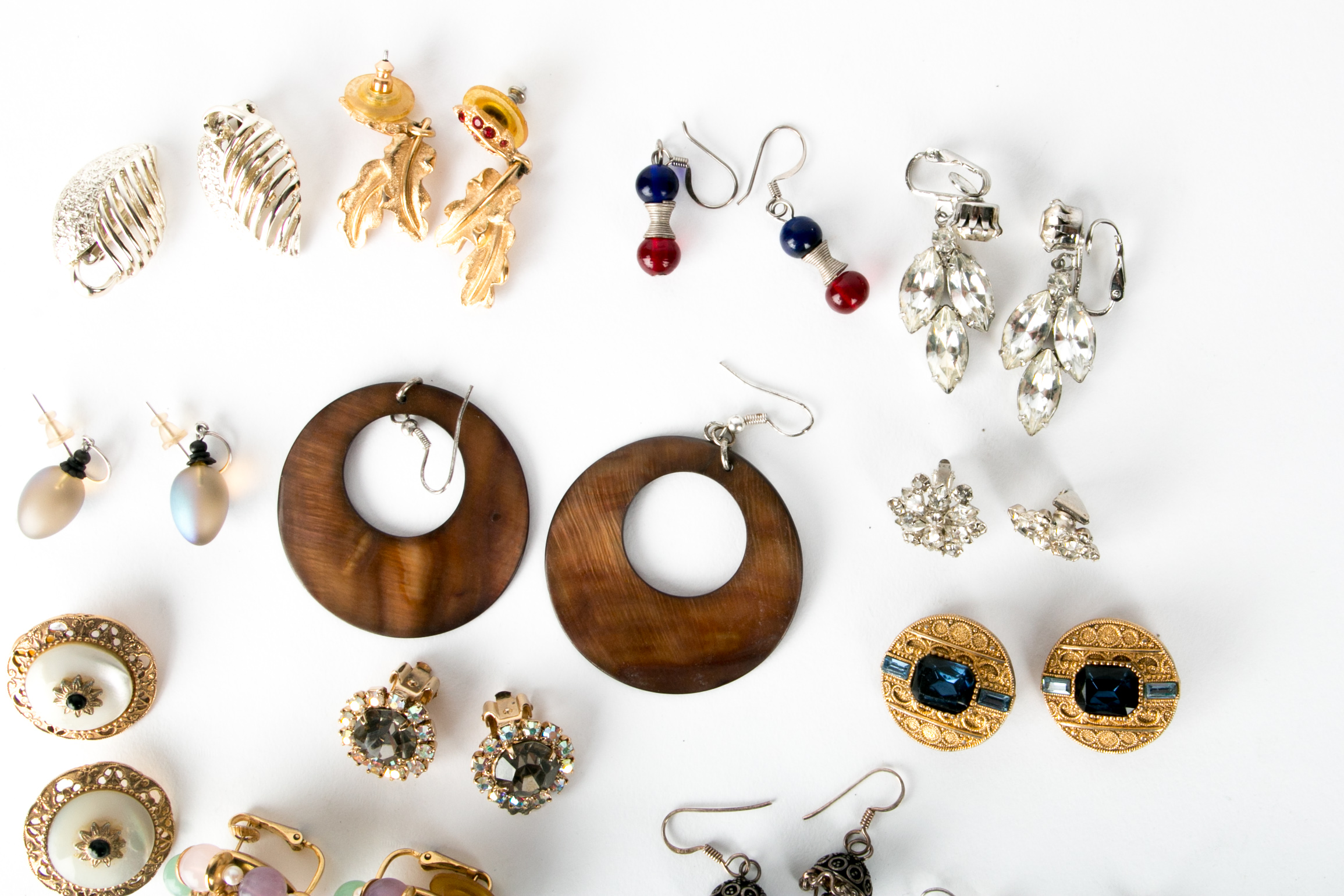 Collection of Fifteen Fashion Jewelry Earrings