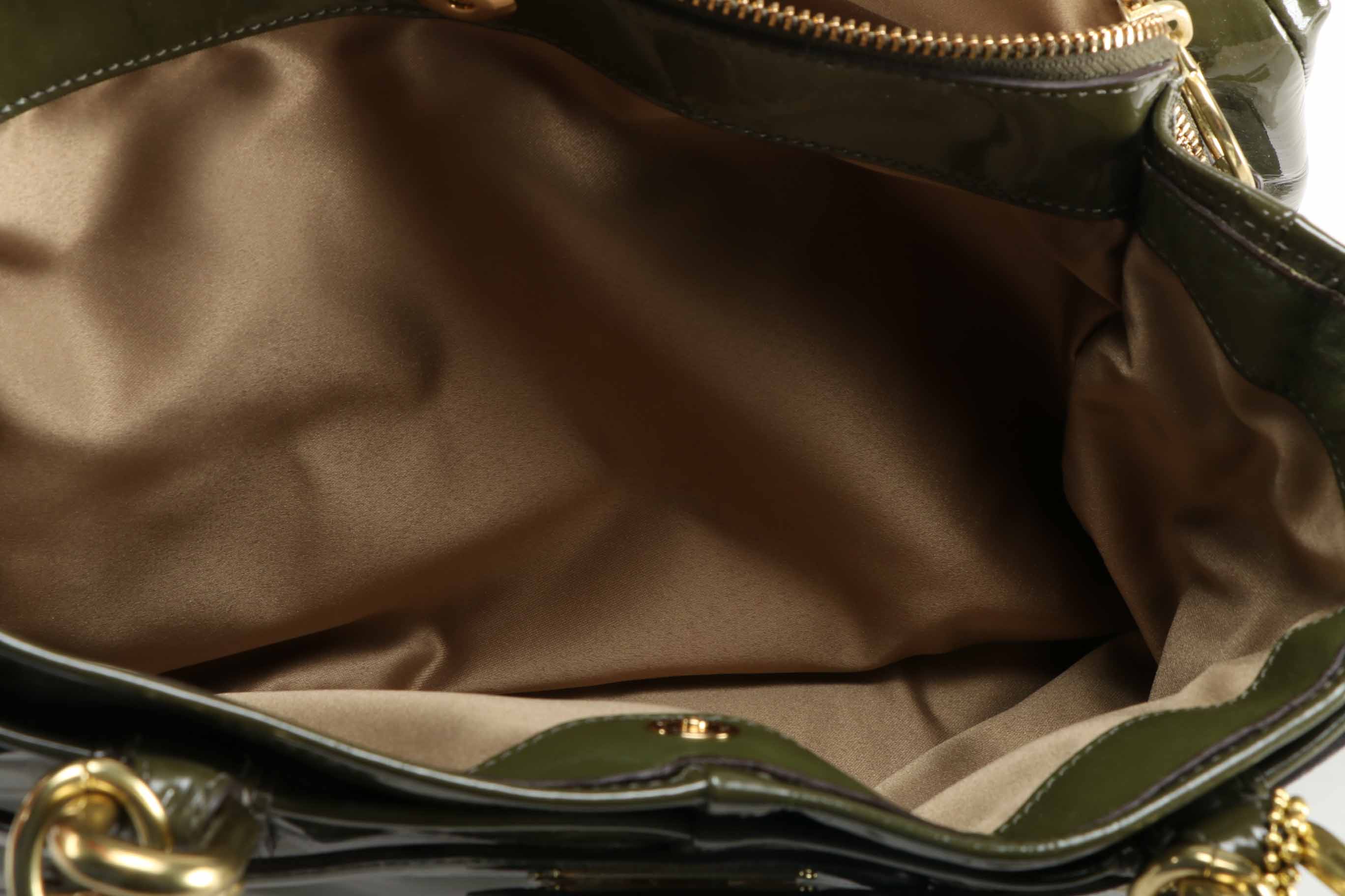 Coach "Chelsea" Green Patent Leather Jayden Carryall Purse