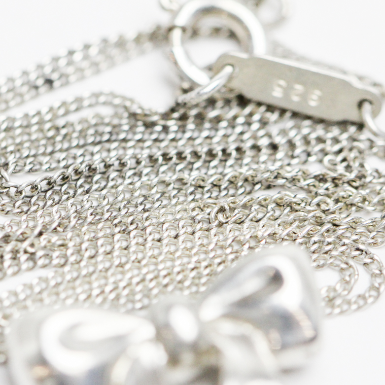 Tiffany & Co. Sterling Silver Bow Necklace