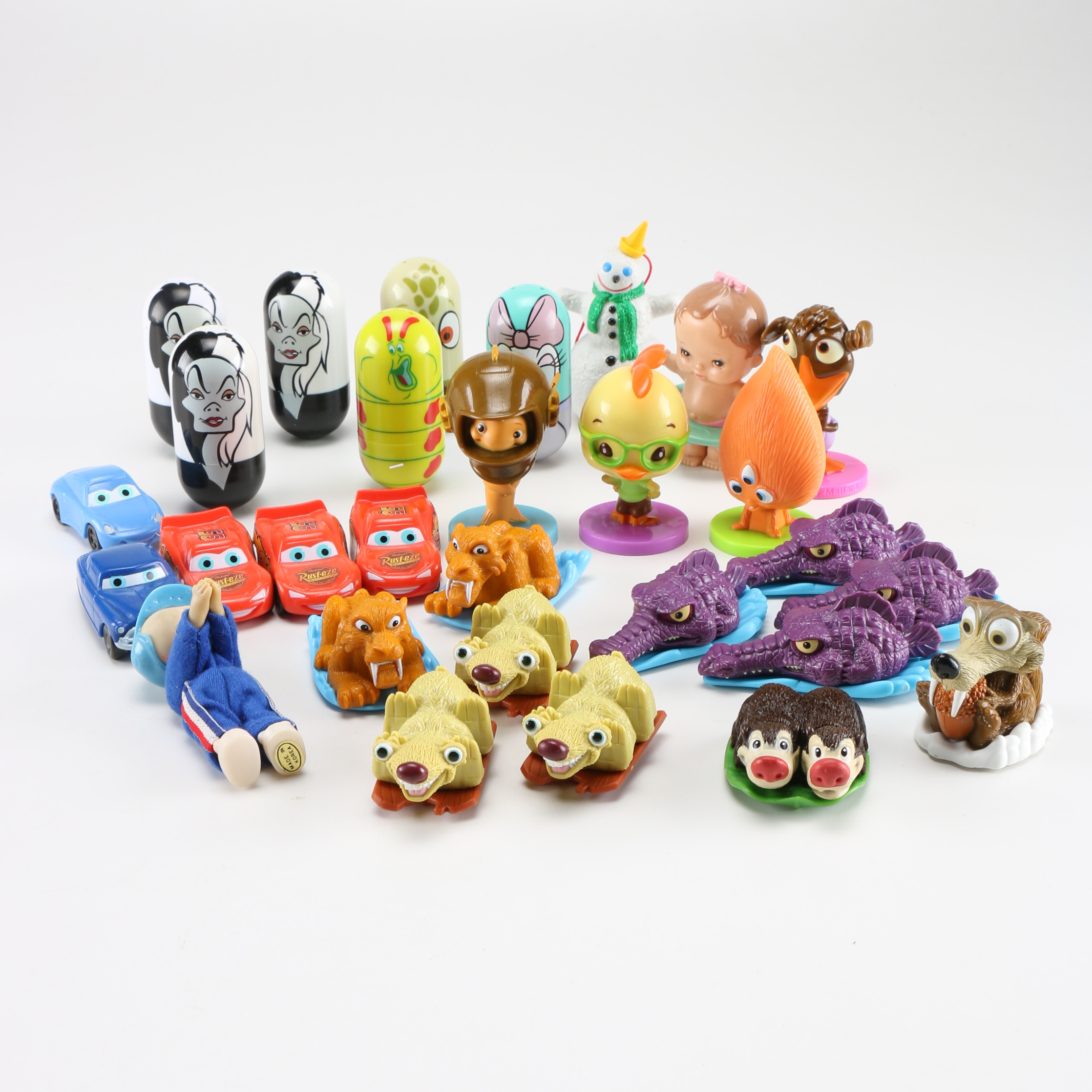 Assortment of Disney, Dreamworks and Miscellaneous Toys Featuring Disney Mighty Beanz