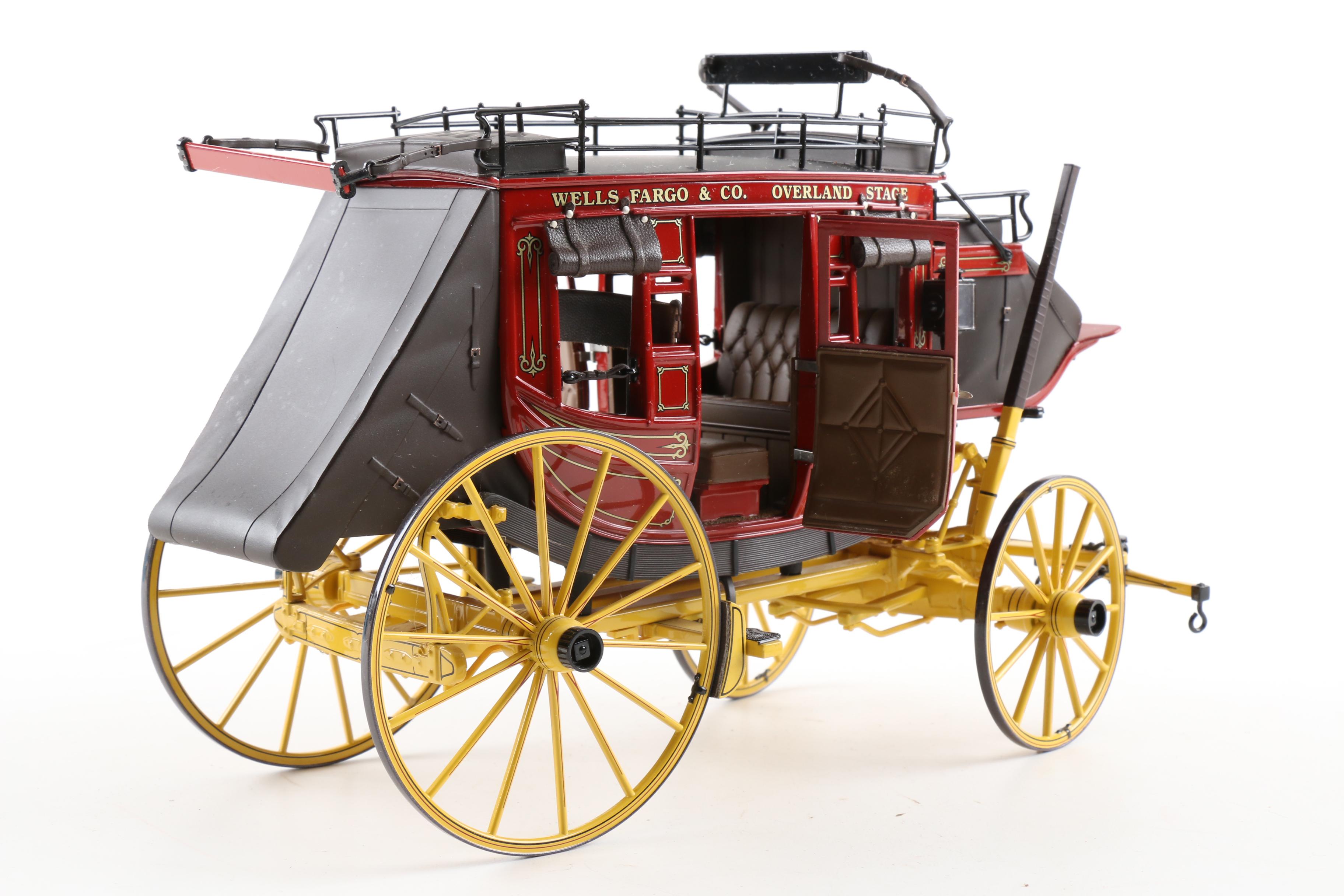 Franklin Mint Die-Cast Wells Fargo Stagecoach