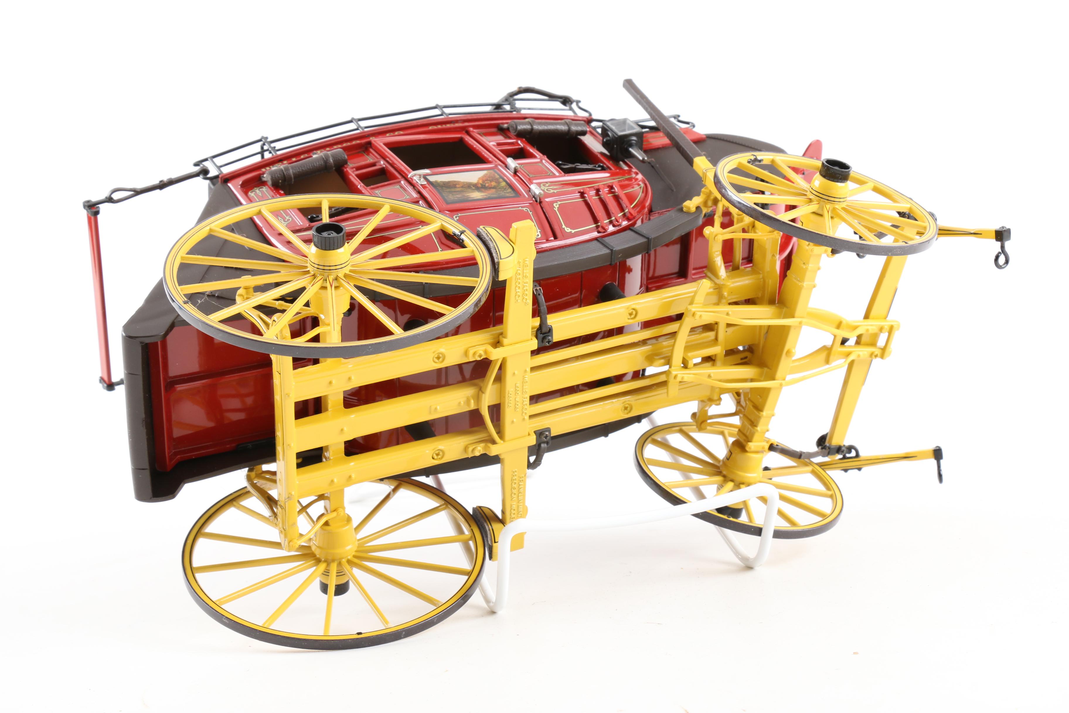 Franklin Mint Die-Cast Wells Fargo Stagecoach